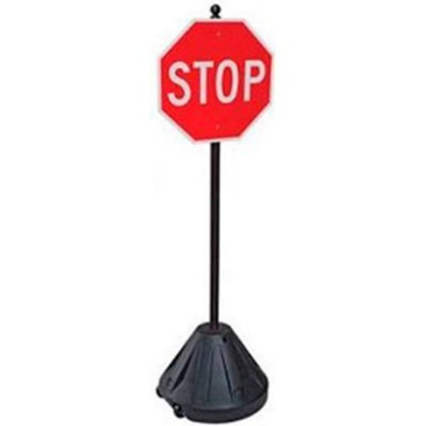 Joseph Struhl Co Magic Master XL-Portable Pole Rolling Sign Base, 72" Pole, Black XL-PP3-72